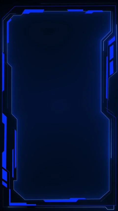 Futuristic blue interface frame border display area, technology layout. for cybe Stock Footage 340468047