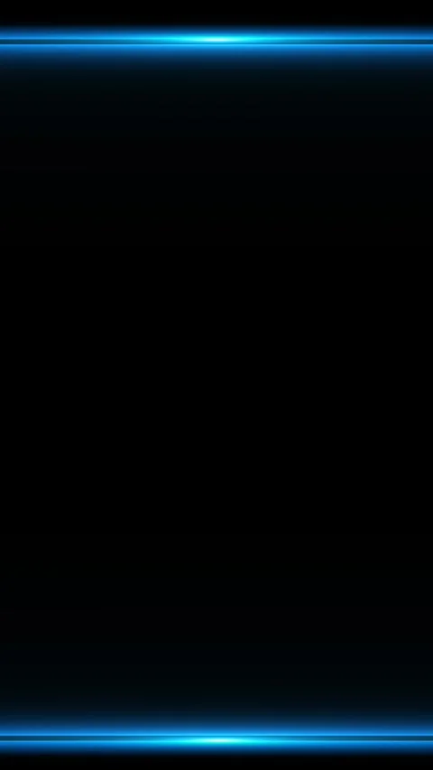 Futuristic blue light border bright glowing edges, black center space, and clean Stock Footage 340471969