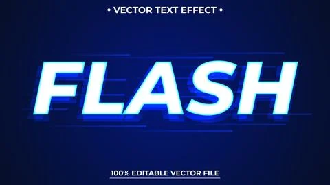 Futuristic blue light editable text effect editable font vector file Illustrazione stock