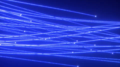 Futuristic Blue Light Trails Technology Background Видео 347165087