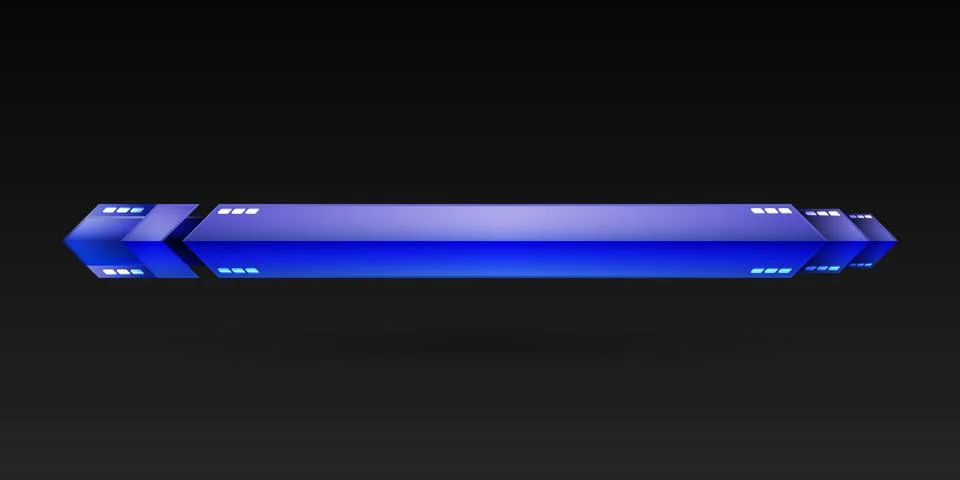 Futuristic blue lower third gui screen title banner Stock Illustration