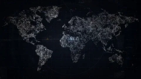 Futuristic blue map Stock Footage 69296903