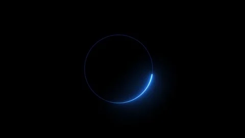 Futuristic Blue Neon Circle Loading Animation Loop Stock Footage 341646508