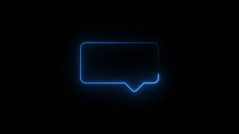 Futuristic blue neon glowing sci fi interface frame animation with 4k 25fps Stock Footage 340841781