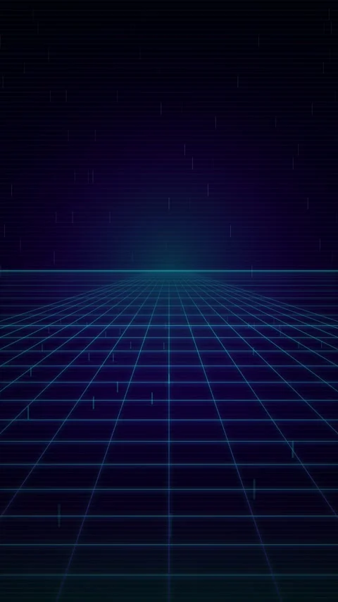 Futuristic blue neon grid perspective background for technology and abstrac.. Stock Footage 345491497