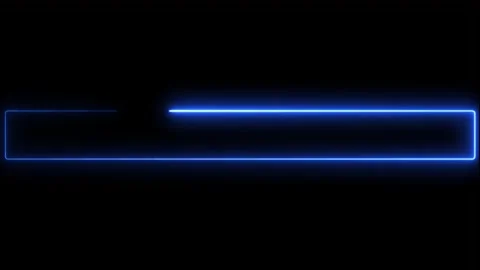 Futuristic blue neon light rectangle animation. Vidéo 332090540