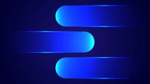 Futuristic Blue Neon Rounded Flow Shapes Background イラスト素材