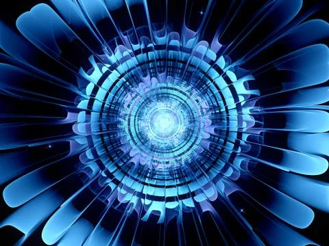 Futuristic blue new technology Stock Illustration