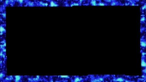 Futuristic Blue Particle Light Frame Loop Broadcast Technology Overlay Animation Stock Footage 340962142