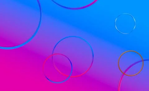 Futuristic blue-pink background with circles.Abstract background with circles. Stock Illustration