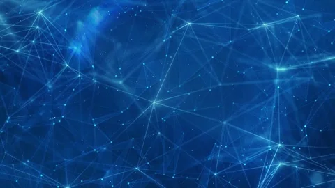 Futuristic Blue Plexus in Galactic Space, Abstract Dynamic Plexus Network 動画素材 294836790