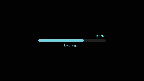 Futuristic blue progress loading bar 0-1... | Stock Video | Pond5