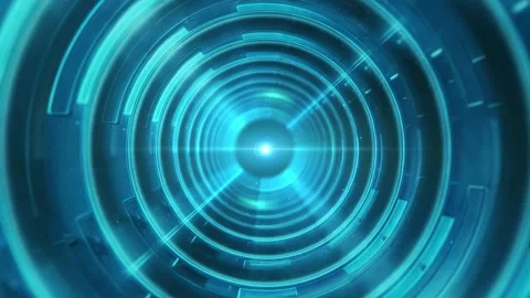 Futuristic Blue Sci-Fi Spiral Vortex Background Design Stock Footage 339052184