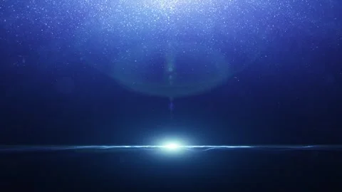 Futuristic blue shining background with falling flickering dots Stock Footage 341610766