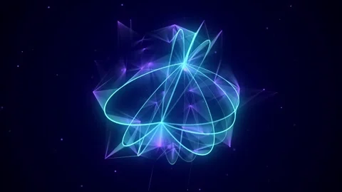 Futuristic blue sphere of particles and lines. Network connection big data. Stock Footage 306533812