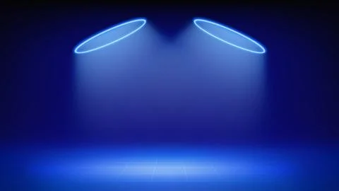 Futuristic blue stage. Blue background for displaying products, presentation Stock Illustration