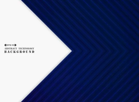 Futuristic blue stripe line pattern with white copy space background. Stock Illustration