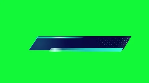 Futuristic Blue Tech Lower Third Animation on Green Screen Chroma Key for News Stockbeeldmateriaal 348207060