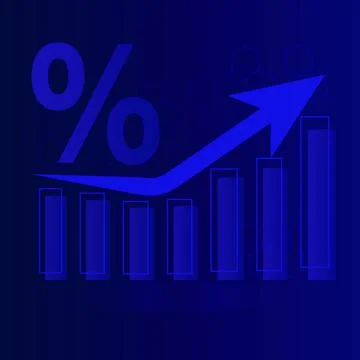 Futuristic blue, technology background with arrow, diagram. Big data and bu.. Stock Illustration