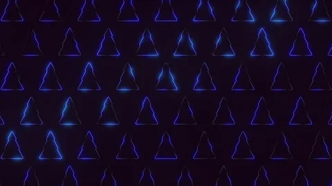 Futuristic blue triangle pattern on a black background Stock Footage 270411802