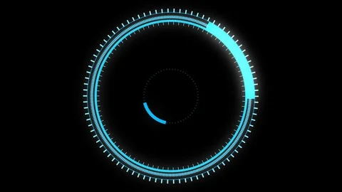 Futuristic blue virtual graphic touch user interface HUD Stock Footage 120539806