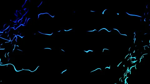 Futuristic blue wave line over black background Stock Footage 203218234