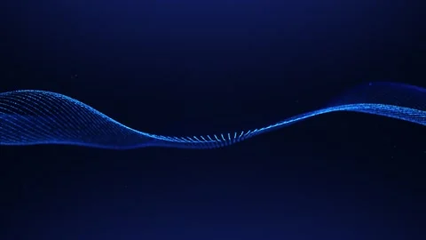 Futuristic Blue Wave Technology loop. Animation in Dark Environment. Smooth.. Stock Footage 285521851