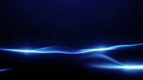 Futuristic blue waves Stock Footage 291195719