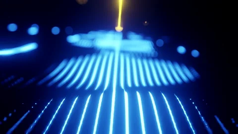 Futuristic Bokeh Lights Background Stock Footage 172884966