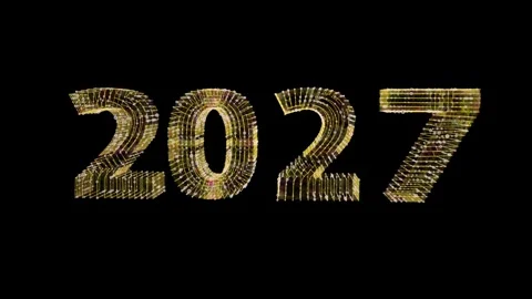 Futuristic bright style technology data 2027 rotate. Colorful design glowin.. Stock Footage 348086121