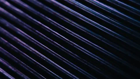 Futuristic Bright Violet Blue Diagonal Grooved Metal Surface Stock Photos