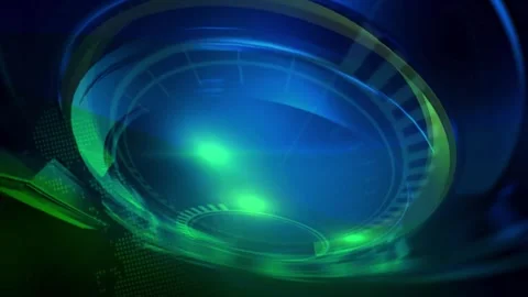Futuristic Broadcast News Background Loop Blue and Green Stock Footage 315945333