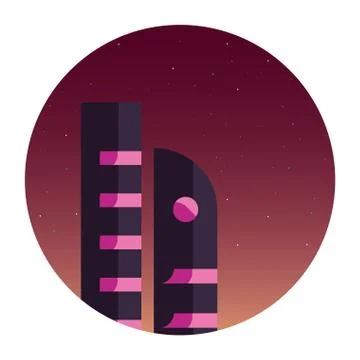 Futuristic building abstract syle Ilustración de archivo