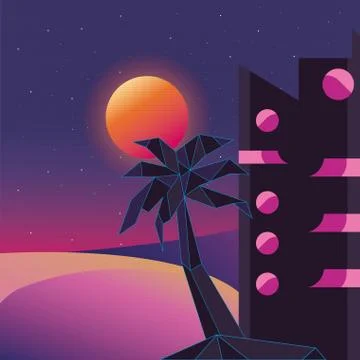 Futuristic building abstract syle Ilustración de archivo