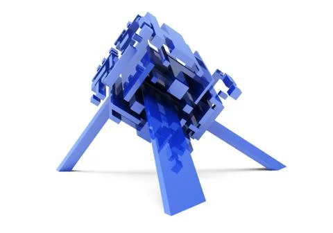 Futuristic building Stock Illustration