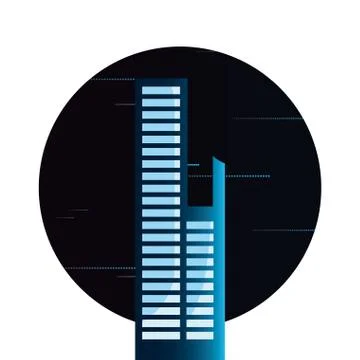 Futuristic building innovation Stock Illustration