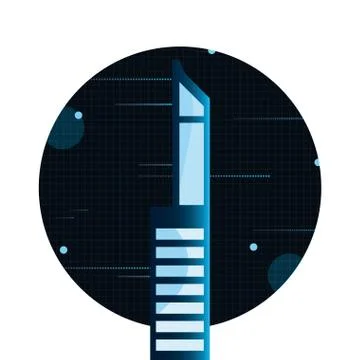 Futuristic building innovation Stock Illustration
