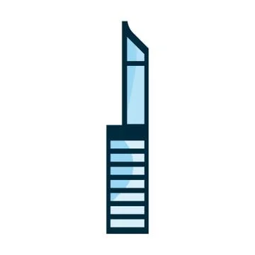 Futuristic building innovation on white background Stock Illustration