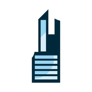 Futuristic building innovation on white background Stock Illustration