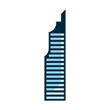 Futuristic building innovation on white background Stock Illustration