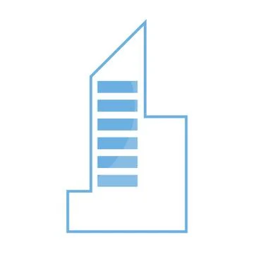 Futuristic building innovation on white background Stock Illustration
