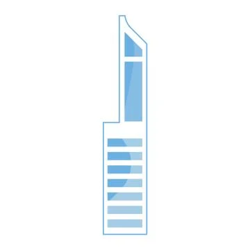Futuristic building innovation on white background Stock Illustration