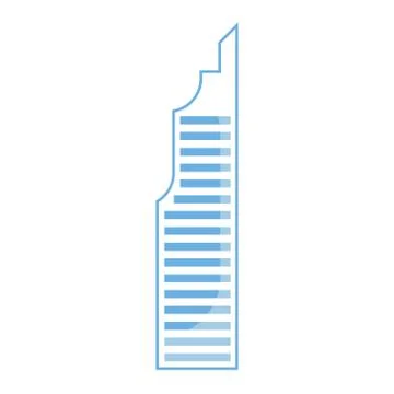 Futuristic building innovation on white background Stock Illustration