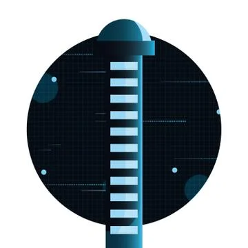 Futuristic building innovation on white background Stock Illustration