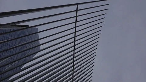 Futuristic building the Oculus in New York, UHD 4k Stock Footage