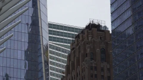 Futuristic building the Oculus in New York, UHD 4k Stock Footage
