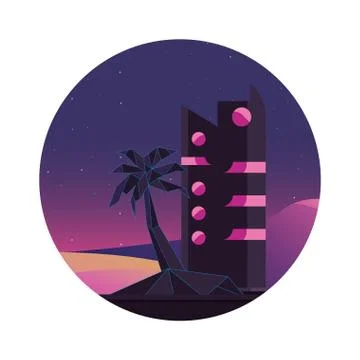 Futuristic building syle Ilustración de archivo