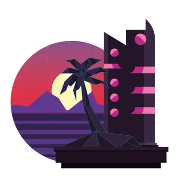 Futuristic building syle Ilustración de archivo