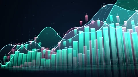 Futuristic Business Analytics Telemetry Motion Background Cyber 4K Seamless.. Stock Footage 348634188