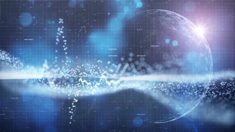 Futuristic business cyberspace network background Stock Footage 228089270